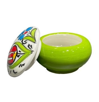 Tiryakiart Desenli Seramik Hokka 30 cc - Fıstık Yeşili