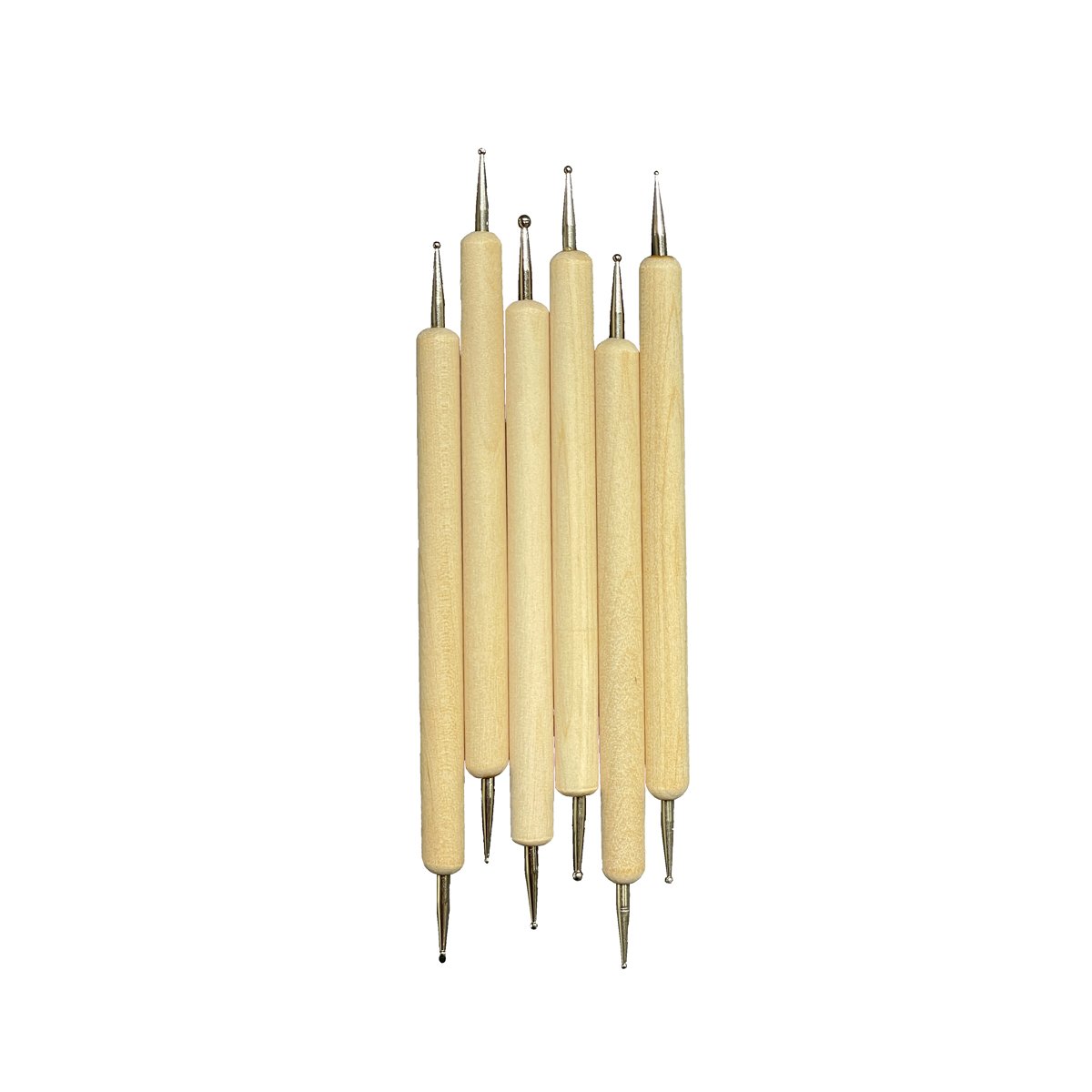 Vera Sanat Ahşap Saplı İğne Perdah Seti / Folyo Kabartma Kalem Seti 6'Lı