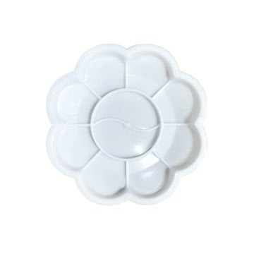 Vera Sanat 8+2 Godeli 8 cm Çiçek Desenli Plastik Palet