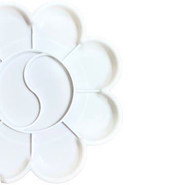 Vera Sanat 8+2 Godeli 13 cm Çiçek Desenli Plastik Palet