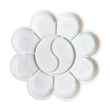 Vera Sanat 8+2 Godeli 13 cm Çiçek Desenli Plastik Palet