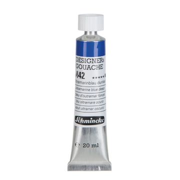 Schmincke 442 Ultramarine Blue Deep HKS Designers' Gouache Boya 20 ml