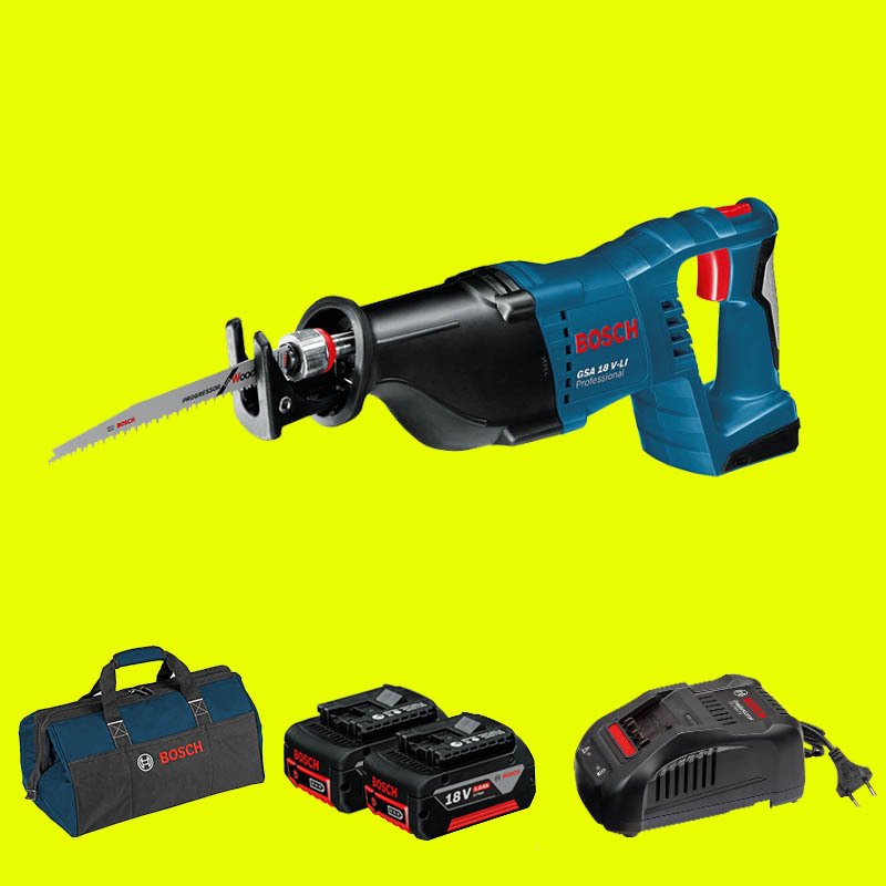 BOSCH GSA 18 V-LI Profesyonel 18 Volt 5 Ah Çift Akülü Tilki Kuyruğu (Bez Çanta)