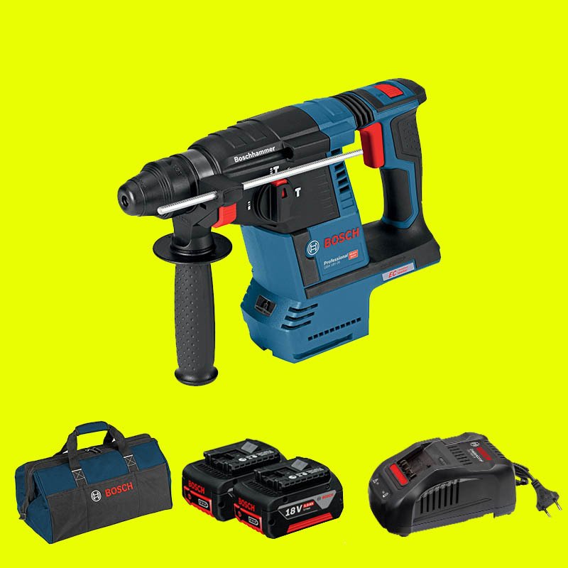 BOSCH GBH 18 V-26 Profesyonel 18 Volt 5 Ah Çift Akülü Kırıcı Delici (Kömürsüz Motor) (Bez Çanta)