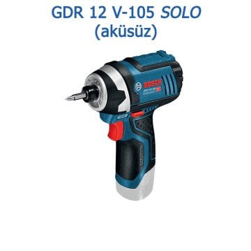 BOSCH GDR 12V-105 Profesyonel 12 Volt Akülü Darbeli Somun Sıkma (Karton Kutu İçerisinde) (Solo Makina) - (Teslimat Kapsamında Akü ve Şarj Cihazı Yoktur)