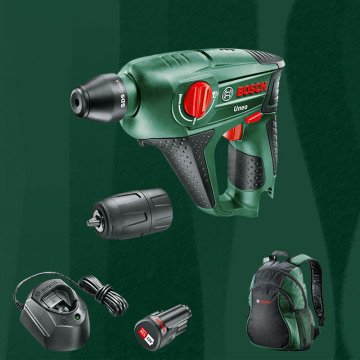 BOSCH DIYmix (Ev & Bahçe Kullanımı) Uneo 12 Volt 1,5 Ah. Tek Akülü 3'ü 1 Arada El Aleti (Vidalama/Delme/Darbeli Delme) (Sırt Çantası İçerisinde)