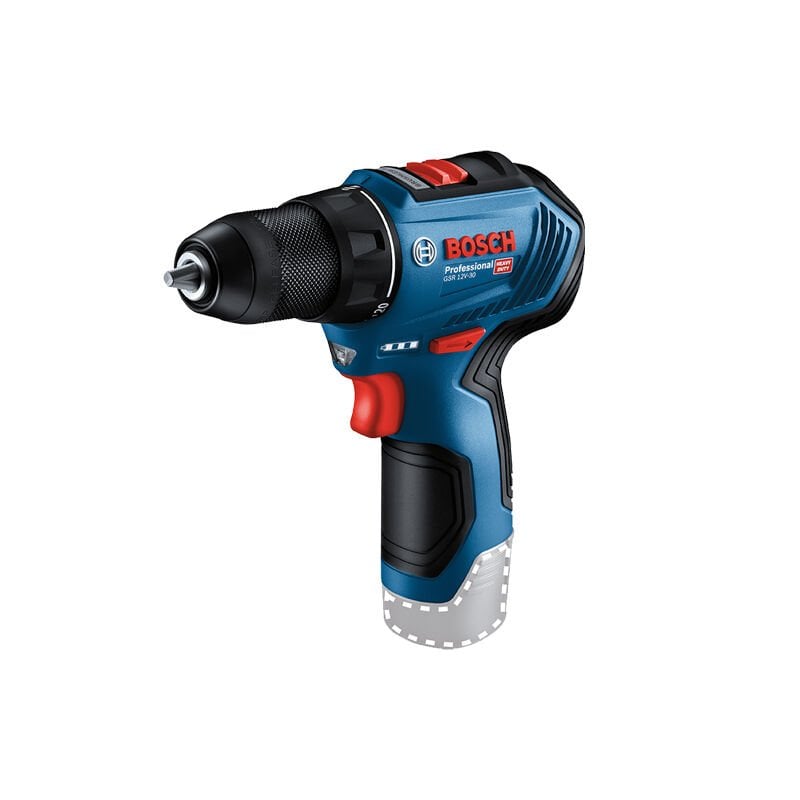 BOSCH GSR 12 V-30 Profesyonel 12 Volt Akülü Delme Vidalama (Metal Mandren)(Kömürsüz  Motor)(Karton Kutu İçerisinde)(Solo Makina) - (Teslimat Kapsamında Akü ve Şarj Cihazı Yoktur)