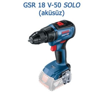 BOSCH GSR 18 V-50 Profesyonel 18 Volt Akülü Delme Vidalama (Kömürsüz Motor)(Karton Kutu İçerisinde)(Solo Makina)(Teslimat Kapsamında Akü ve Şarj Cihazı Yoktur)