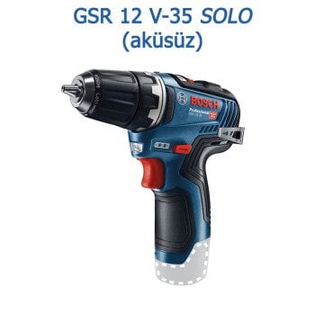 BOSCH GSR 12 V-35 Profesyonel 12 Volt Akülü Delme Vidalama (Plastik Mandren)(Kömürsüz Motor)(Karton Kutu İçerisinde)(Solo Makina) - (Teslimat Kapsamında Akü ve Şarj Cihazı Yoktur)