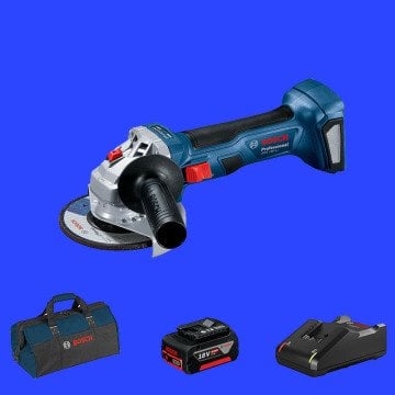 BOSCH GWS 180-LI Profesyonel 18 Volt 5 Ah Tek Akülü 125 mm. Avuç Taşlama (700 W Eşdeğerinde) (Kömürsüz) (Bez Çanta)