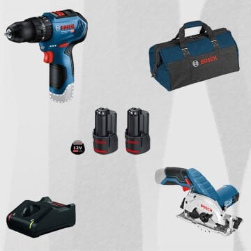 ProMix BOSCH GSB 12 V-30 Profesyonel 12 Volt Akülü Darbeli Delme Vidalama (Metal Mandren)(Kömürsüz) + BOSCH GKS 12V-26 Profesyonel 12 Volt Akülü Daire Testere