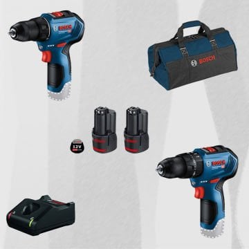 ProMix BOSCH GSB 12 V-30 Profesyonel 12 Volt Akülü Darbeli Vidalama (Metal Mandren)(Kömürsüz) + BOSCH GSR 12V-30 Profesyonel 12 Volt Akülü Vidalama (Metal Mandren)(Kömürsüz)