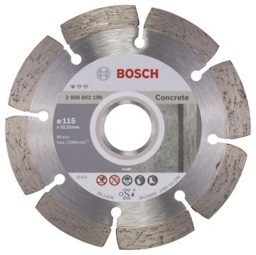 BOSCH 115 mm. Profesyonel Beton Elmas Bıçak (10'lu Paket İçerisinden 1 Adet) 2 608 603 239 (2 608 602 196)