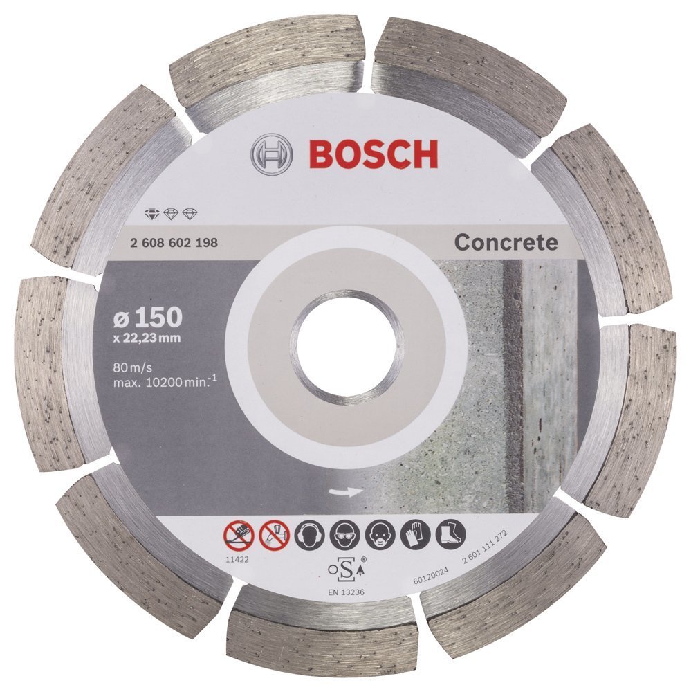 BOSCH 150 mm. Professional For Concrete (10'lu Paket İçerisinden 1 Adet) 2 608 603 241 (2 608 602 198)