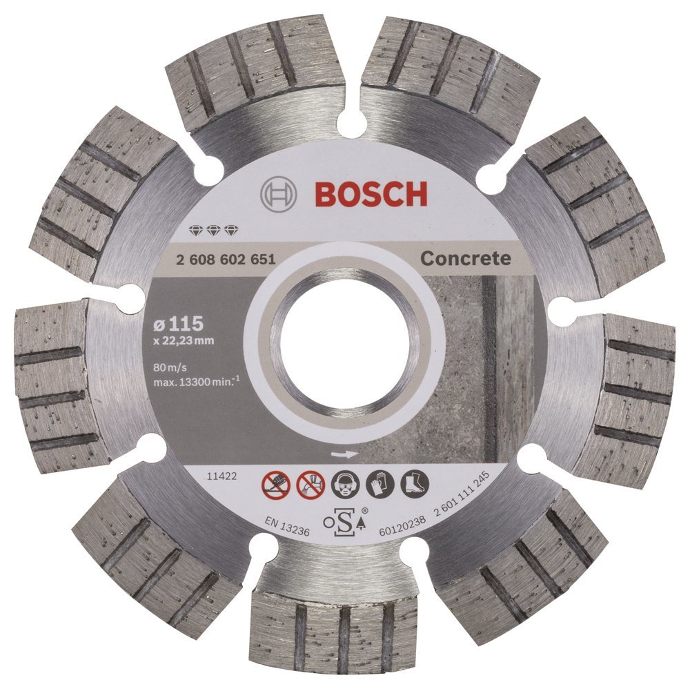 BOSCH 115 mm. Best Beton Elmas Bıçak 2 608 602 651