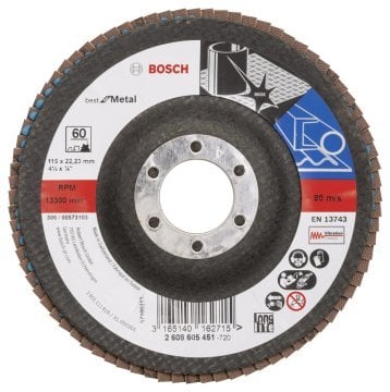 BOSCH Flap Disk 115*60 Kum Inox Mavi 2 608 605 451