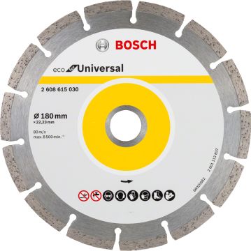 BOSCH 180 mm. Eco For Unıversal Elmas Kesici  (10'lu Paket İçerisinden 1 Adet) 2 608 615 043 (2 608 615 030)