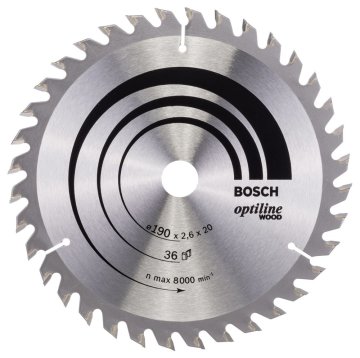 BOSCH Optılıne 190*20/16 mm. 36 Diş-Ahşap 2 608 640 613