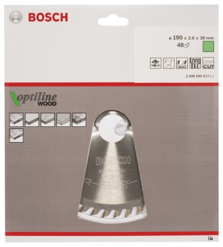 BOSCH Optılıne 190*30 mm. 48 Diş-Ahşap 2 608 640 617