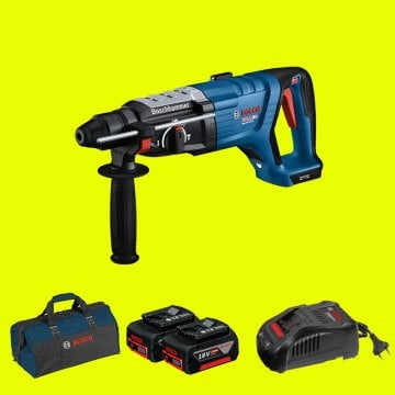 BOSCH GBH 18 V-28 DC Profesyonel 18 Volt 5 Ah Çift Akülü Kırıcı Delici (Kömürsüz Motor)(Bez Çanta)