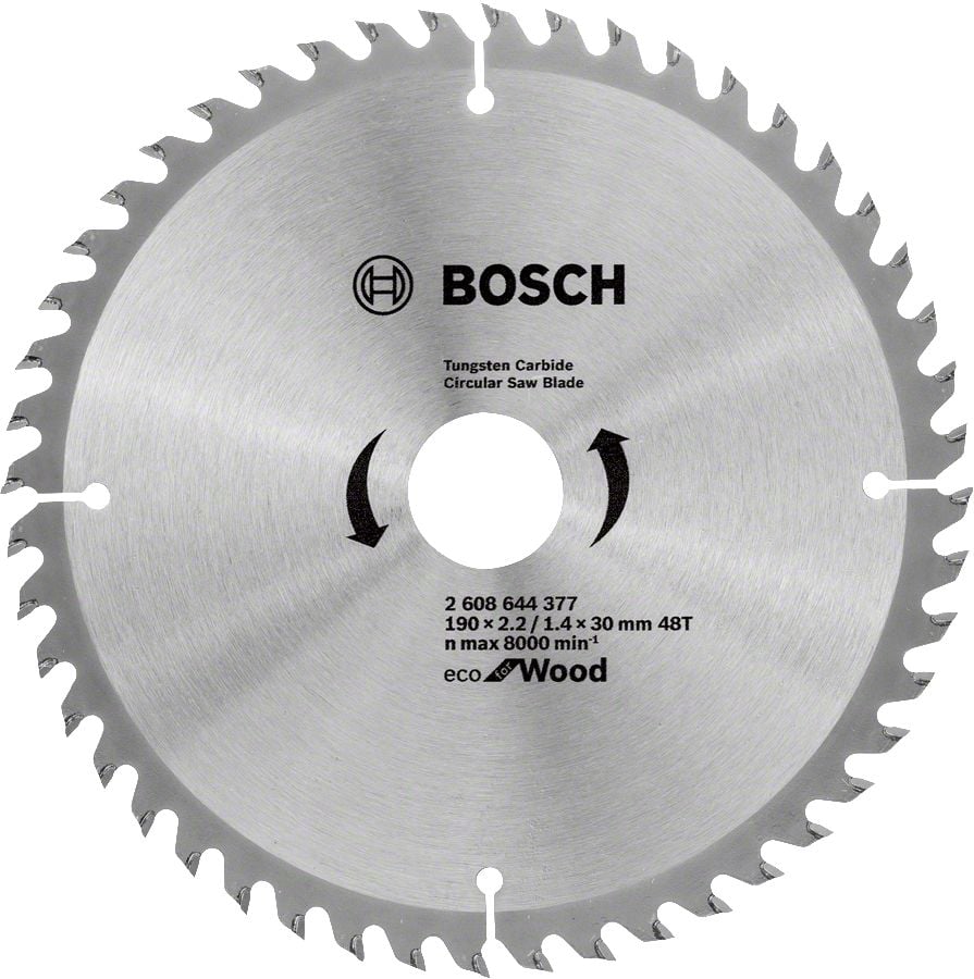 BOSCH Optiline Eco For Wood 190*30 mm. 48 Diş (10'lu Paket İçerisinden 1 Adet) 2 608 644 377