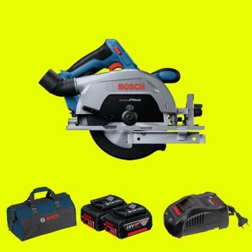 BOSCH GKS 185-LI Profesyonel 18 Volt 5,0 Ah Çift Akülü Daire Testere (Kömürsüz Motor) (Bez Çanta)