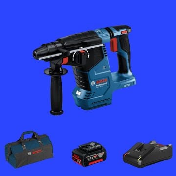 BOSCH GBH 187-LI (Kömürsüz Motor -  2,4 Joule) Profesyonel 18 Volt 5,0 Ah Tek Akülü Kırıcı Delici (Bez Çanta)