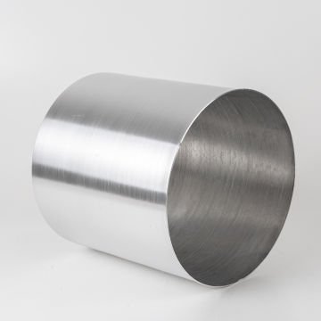 Silindir Alüminyum Saksı Gümüş ( Ebat 25x25 Cm.)