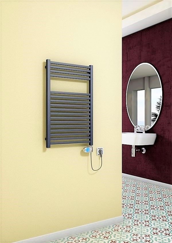 Barbados Elektrikli Havlupan 600 Watt 500x800 Antrasit (Musa Termostat)