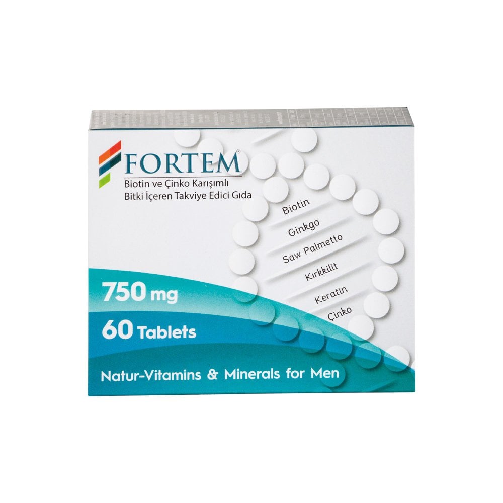 Fortem Erkek - Bay Biotin ve Çinko İçeren Tablet 60 Adet