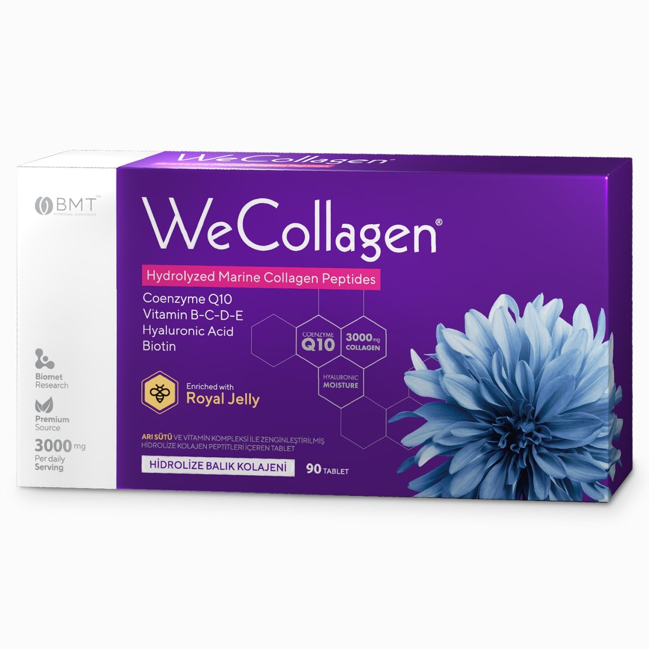 Biomet Wecollagen Hyaluronic Acid Collagen Kolajen 90 Tablet