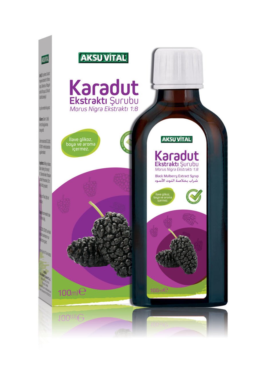Aksu Vital Karadut Ekstraktı (Ekstresi) - Karadut Şurubu