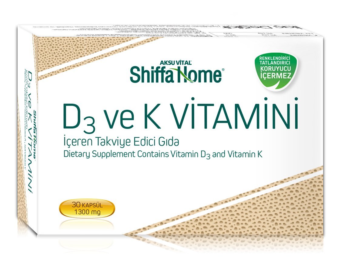 Shiffa Home D3 ve K Vitamini İçeren Gıda Takviyesi