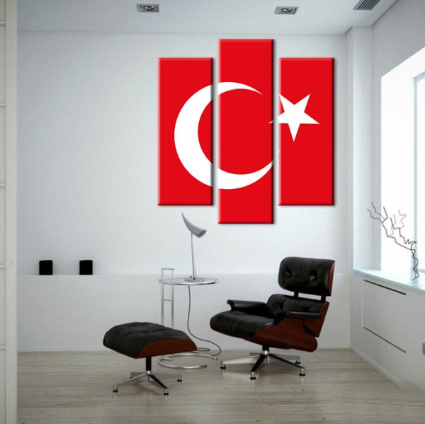Türk Bayrak Kanvas Tablo