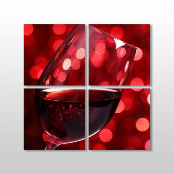 Kırmızı Şarap Kanvas Tablo