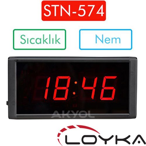 Loyka STN-574 Işıklı Termometre Saat