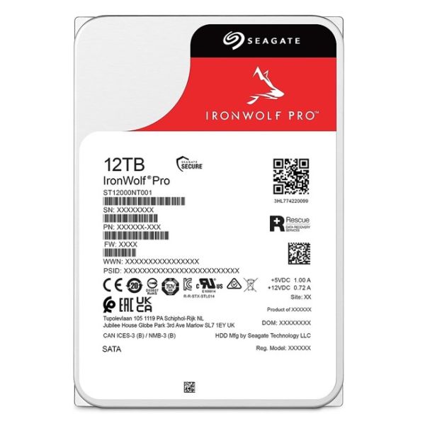 Seagate IronWolf 12TB 7200Rpm 256MB -ST12000NT001