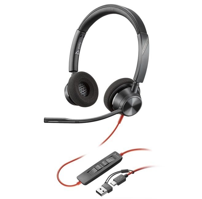 Poly Blackwire 3320 Mik. Stereo Kulaklık USB-A/C