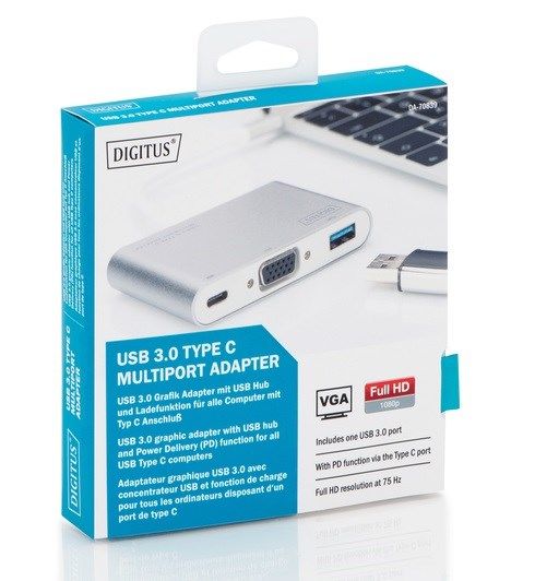 Digitus DA-70839 USB Type-C to USB3.0-Type-C-VGA