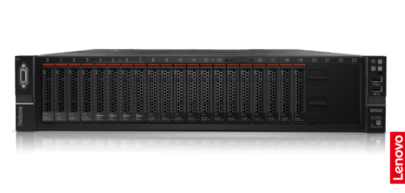 Lenovo Server Thinksystem SR650 v2 2*XEON SILVER 4310 (12C/2.1GHz) 256GB DDR4 8x3.84TB Lenovo SSD (8x2.5”) 930-8i/2Gb 4x1GbE XCC Enterprise 2x1100W PSU 2U RACK