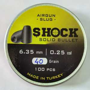 Shock Solid Bulled 6.35mm 40grain