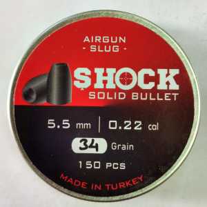 Shock Solid Bulled 5.5mm 34grain