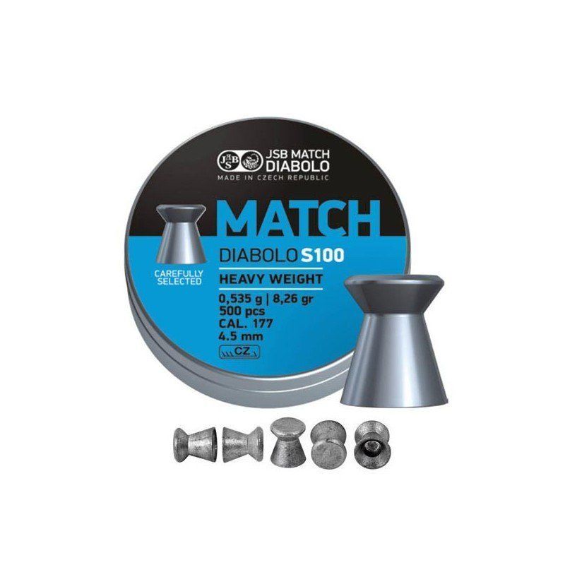 JSB MATCH DIABOLO HEAVY WEIGHT 4.49 MM 8.26gr HAVALI SACM