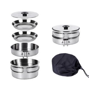 KINGCAMP BACKPACKER III SILVER YEMEK SET (2 KISI)