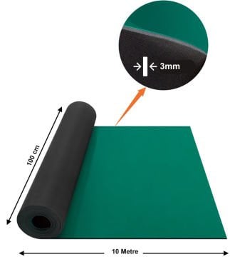 Bakon BK123 ESD Yeşil Örtü 100cm X10 mt Kalınlık:3 mm