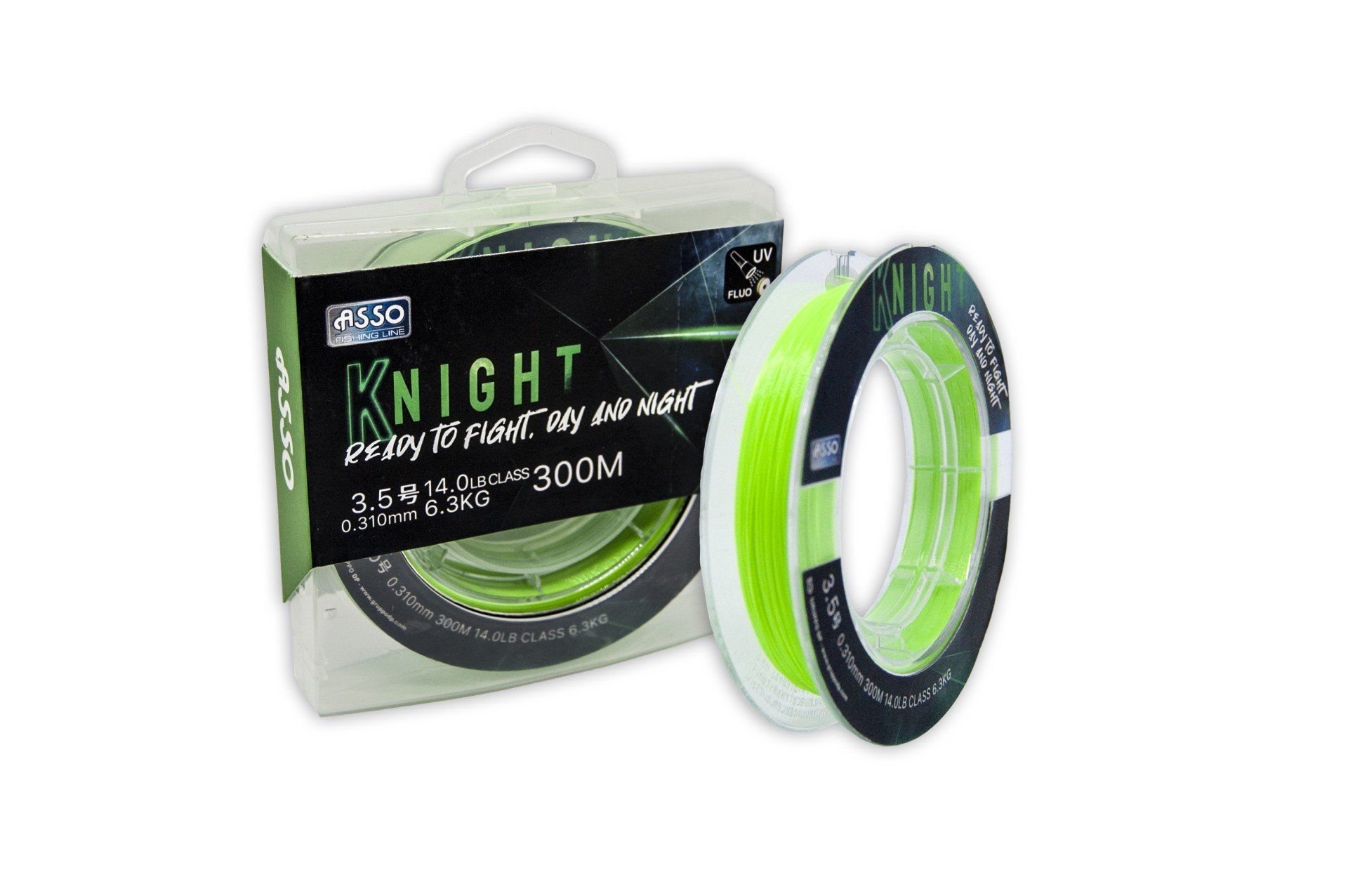 Asso Knight Surf FC COATED Line 300mt UV Fluo