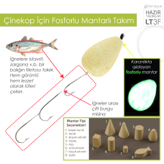 Evostar Glow Mantarlı FC Misinalı Yemli Takım - 3 İğneli Topaç