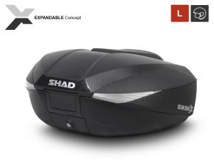 Shad SH58X Arka Çanta Siyah Carbon (Genişleyebilen Model)