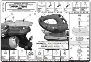 Gıvı E333M Yamaha XT 660Z Tenere (08-16) Arka Canta Tasıyıcı