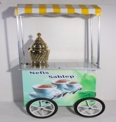 Tekerlekli Tüplü Sıcak Sahlep Tezgahı (Model Erzurum) 60X100